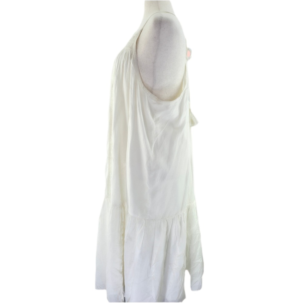Lucky Brand Midi Dress Womens XXL White Boho Lace Festival Tassel Cottagecore - Picture 13 of 16